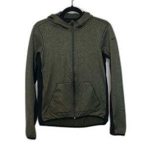 NIKE Sweatshirt Women's Size Small Green Black Vixen Therma-Fit Snake Print
